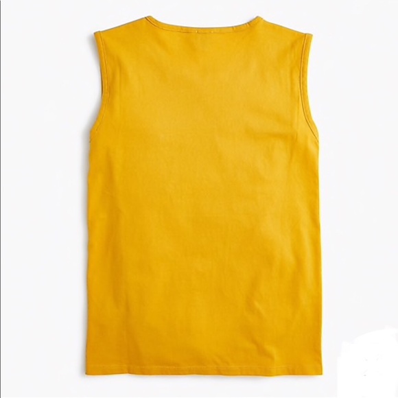 New J. Crew Embroidered-yoke Cotton Tee - Picture 3 of 4